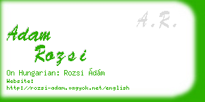 adam rozsi business card